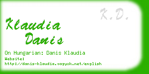 klaudia danis business card